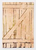 Jay Heikes. Zs, 2017. Paper, dry pigment, oil paint, paper, glue, wood,
65 x 46 x 2 in (165.1 x 116.8 x 5.1 cm). Courtesy of the artist and Marianne Boesky Gallery, New York and Aspen. © Jay Heikes. Photograph: Jason Wyche.