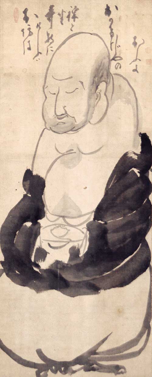 
      
      <p>Hakuin Ekaku, <em>Hotei Meditating</em>. Ink on paper, 48.7 x 19.8 inches. Ginshu Collection. Photo: Maggie Nimkin.      
    