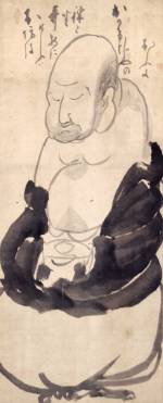 
      
      <p>Hakuin Ekaku, <em>Hotei Meditating</em>. Ink on paper, 48.7 x 19.8 inches. Ginshu Collection. Photo: Maggie Nimkin.      
    