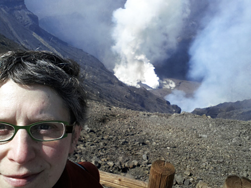 Ilana Halperin. Image taken during a research residency supported by Creative Scotland to the Mount Aso volcano in Kyushu, Japan, March 2014. Courtesy of Patricia Fleming Projects.