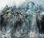 Maggi Hambling. Wall of water V, 2011. Oil on canvas, 78 x 89 in. © Maggi Hambling. Photograph: Douglas Atfield.