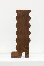 Anthea Hamilton. Wavy Walnut Boot, 2015. Walnut wood with burr walnut veneer. Photograph: Sven Laurent.