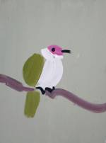 Susie Hamilton. Beautiful Fruit Dove, 2013. Acrylic on board, 40 x 30 cm. © the artist. Courtesy of Paul Stolper, London.