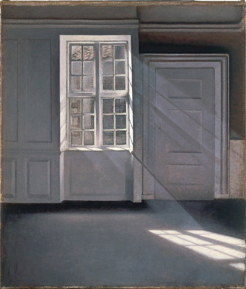 Vilhelm Hammershøi. <em>Sunbeams or Sunshine. Dust Motes Dancing in the Sunbeams</em>, 1900. Oil on canvas, 70 x 59 cm. Ordrupgaard, Copenhagen. Photo Pernille Klemp