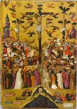 Andreas Pavias. Icon of the Crucifixion, second half of 15th century. Egg tempera and gold on wood, overall: 83.5 x 59 cm (32 7/8 x 23 1/4 in.) National Gallery, Alexandros Soutzos Museum, Athens.
