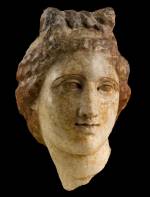 Head of Artemis, mid-3rd century or later. Marble, height: 12.1 cm (4 3/4 in.). Archaeological Museum of Ancient Corinth.