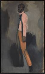 Lynette Yiadom-Boakye. High Power, 2008. Oil on linen, 200 x 120 cm. Image copyright the artist, courtesy The Heong Gallery.