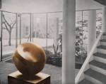 Barbara Hepworth. Photo-collage with Helicoids in Sphere in the entrance hall of flats designed by Alfred and Emil Roth and Marcel Breuer at Doldertal, Zurich 1939. Photograph, gelatin silver prints on paper. Private collection. © The Hepworth Photograph Collection.