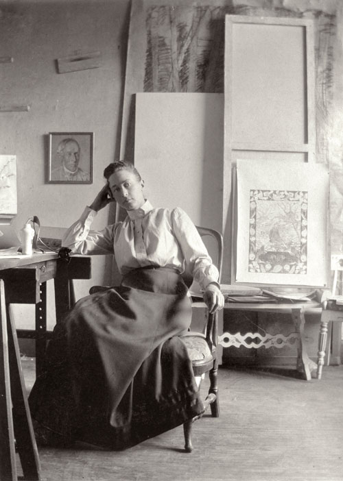 Hilma af Klint in her studio, c 1895. © Stiftelsen Hilma af Klints Verk.