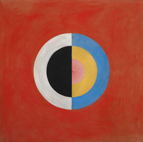 Hilma af Klint. The Swan, No. 17, Group IX, SUW Series, 1914–15. Oil on canvas, 150 x 151 cm. © Stiftelsen Hilma af Klints Verk, Photograph: Moderna Museet/Albin Dahlström.