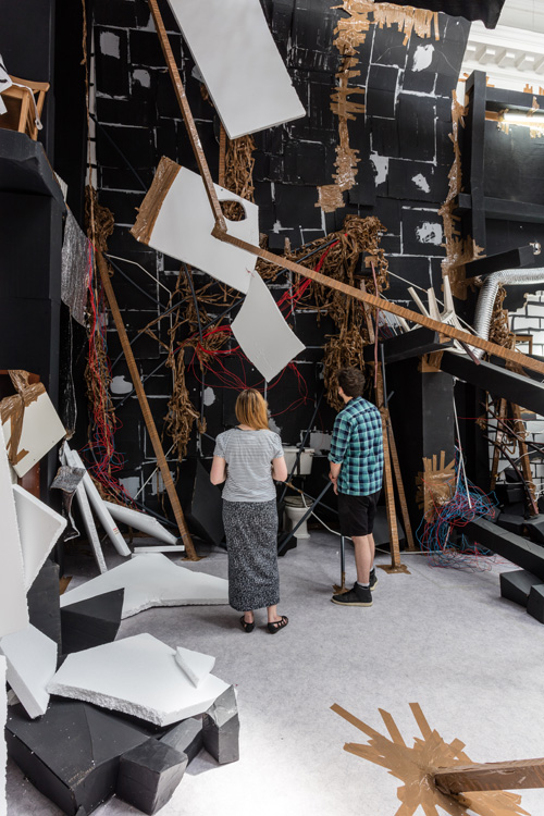 Thomas Hirschhorn, In-Between, installation view (3) at the South London Gallery, 2015. Courtesy Thomas Hirschhorn. Photograph: Mark Blower.