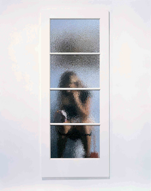 >Marcus Harvey.  <i>Jess
        on the Toilet</i> 2004.  Oil on
        canvas and MDF 221 x 94 x 2.5 cm.  Murderme Ltd, London. Courtesy of
        Jay Jopling/White Cube, London  © 2006 Marcus Harvey . Photograph:
        2006 Prudence Cuming Associates