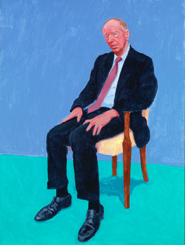 David Hockney. Jacob Rothschild, 5th, 6th February 2014. Acrylic on canvas, 121.9 x 91.4 cm. © David Hockney. Photograph: Richard Schmidt.