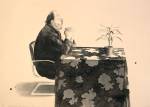 David Hockney. Henry At Table, 1976. Lithograph, 29 3/4 x 41 3/4 in, Edition: 96. © David Hockney / Gemini G.E.L.