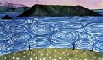 The Maelstrom. Bodo 2002. Watercolour on paper (6 sheets) 91.5 x 183cm; framed 96.5 x 188cm.