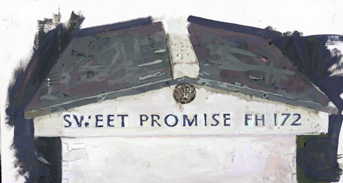 Eileen Hogan. Sweet Promise FH172, 2013. Oil paint on paper, 32 x 18 cm.