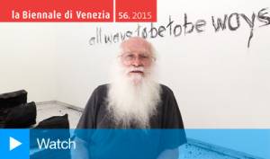 Herman de Vries in the Dutch Pavilion, Venice Biennale, 8 May 2015. Photograph: Martin Kennedy.