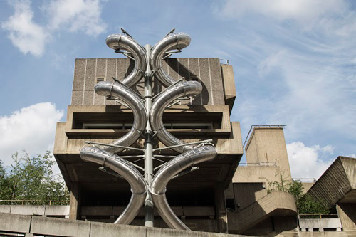 Carsten Holler. Isomeric Slides, during installation at Hayward Gallery, London. Photograph: David Levene.