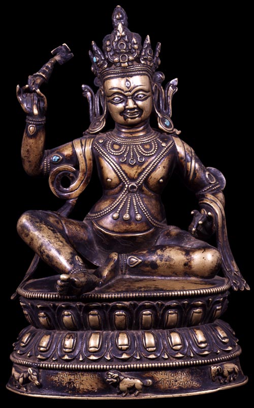 <strong><em>Drenpa Namka, </em></strong>Tibet, 15th century. Metalwork 10 x 6 x 4 in. Rubin Museum of Art, C2003.31.1 (HAR 65183)