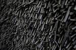 Alice Hope. Untitled, 2012 (detail). Ferrite magnets, steel plate, 8 x 8 ft.