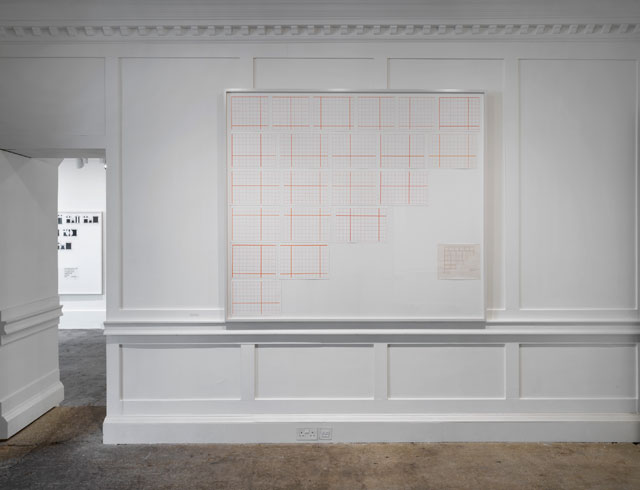 Channa Horwitz. Language Series II, 1964–2004. Casein paint on graph paper. Courtesy Collection Oehmen, Germany. Photograph: Marcus J. Leith.