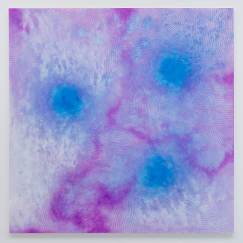 Shirazeh Houshiary. Seed, 2014. Pencil and pigment on white aquacryl on canvas and aluminium, 190 x 190 cm. © the artist. Courtesy Lisson Gallery, London.