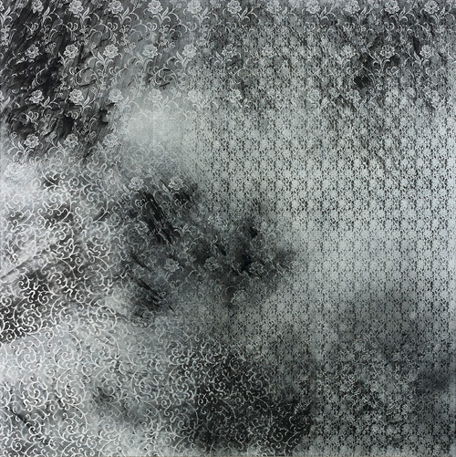 Rachel Howard. Interior (square), 2013. Oil and acrylic on canvas, 213.36 x 213.36 cm (84 x 84 in). Photograph: Prudence Cummings Associates Ltd, 2013. Image courtesy of the artist and Blain|Southern, and copyright the artist.