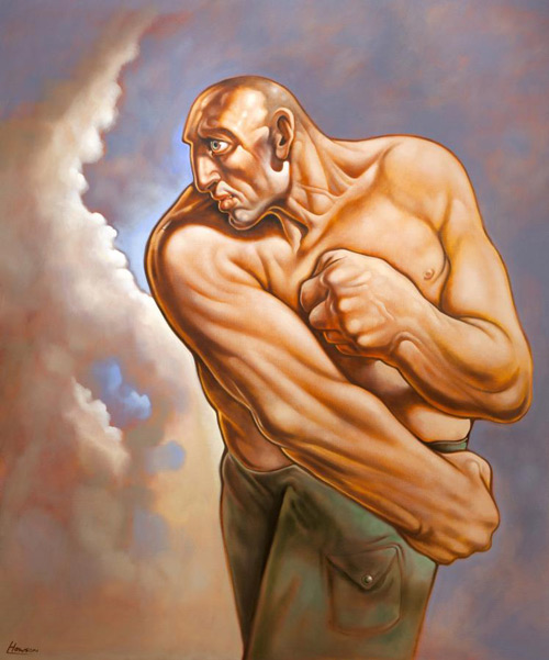 Peter Howson. The Bear, 2013. Oil on canvas, 184 x 153cm. © Peter Howson, Flowers Gallery, Cork St, London.