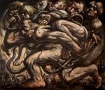 Peter Howson. The First Step, 2000. Oil on canvas, 180 x 214 cm. © Peter Howson, Flowers Gallery, Cork St, London.