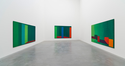 John Hoyland: Power Stations: Paintings 1964-1982, installation view, Gallery 2, Newport Street Gallery, London © Kioyar Ltd, Photograph: Prudence Cuming Associates.