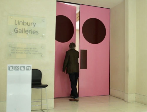 Gary Hume. Entrance doors to exhibition, Tate Britain, 2013. Photograph: Giorgio Bruni. © Studio International