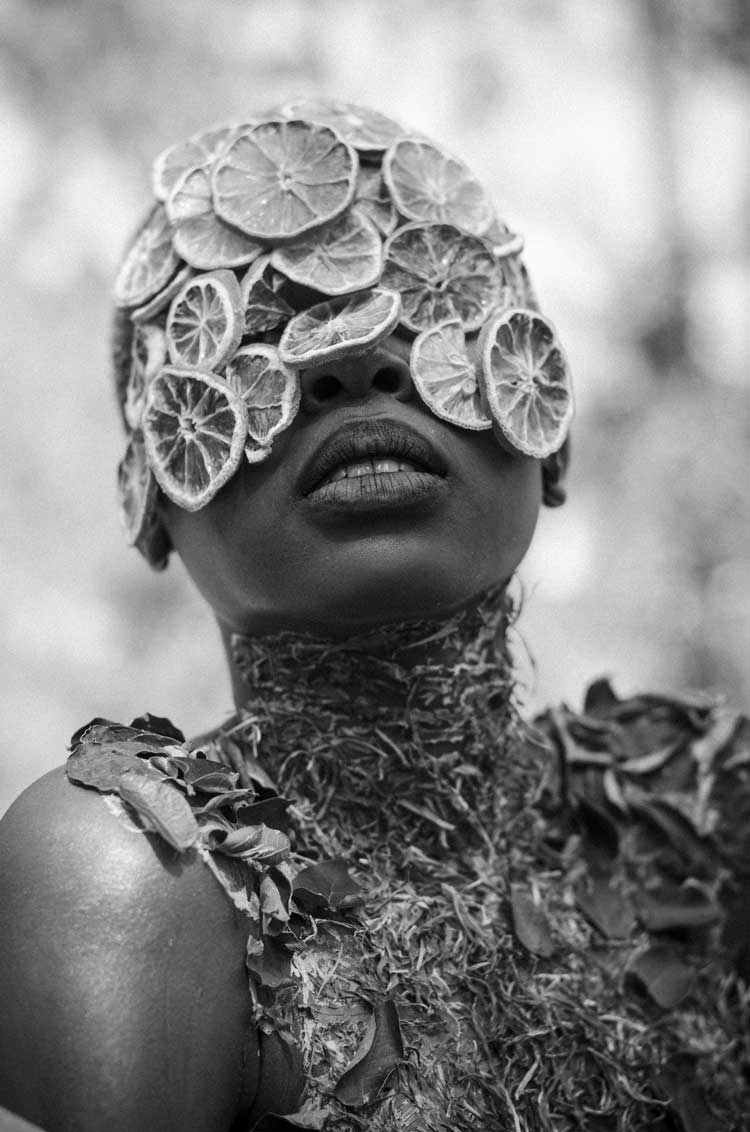 Zana Masombuka, Time: Gadesi S'khathi, 2018.  True black and white giclée print on 325 gsm paper. 84 x 56 cm. Copyright Zana Masombuka. Courtesy the Artist and October Gallery, London. Photo: Vuyo Thloloe.