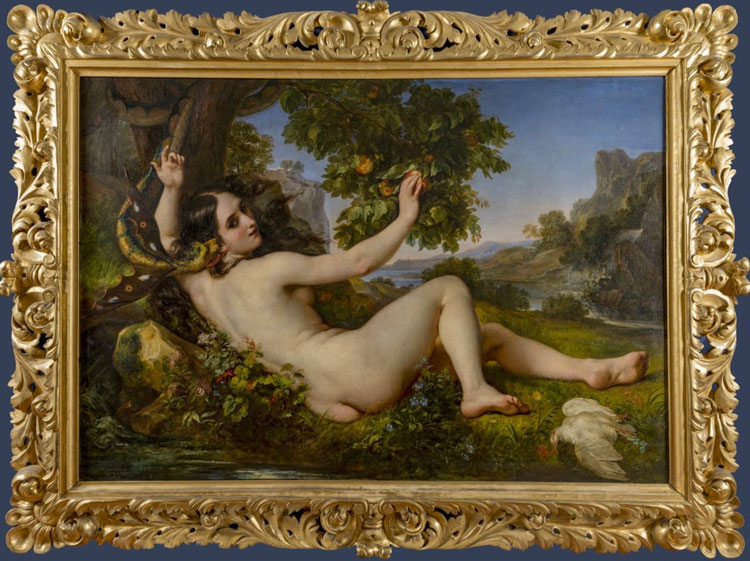 Giuseppe Bezzuoli (1789–1855). Eve tempted by the Serpent, Uffizi, Florence.