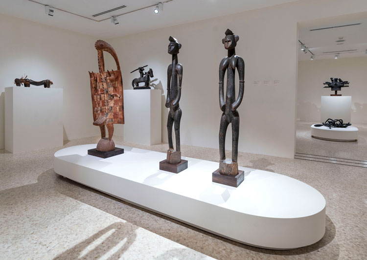 Migrating Objects: Arts of Africa, Oceania, and the Americas, installation view, Peggy Guggenheim Collection, 2020. Photo: Matteo De Fina © Peggy Guggenheim Collection, Venice.