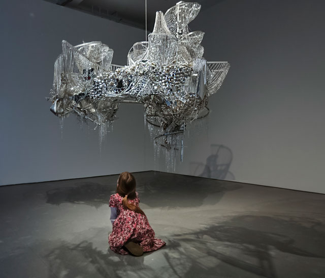 Lee Bul. State of Reflection, 2016. Installation view at the 38th EVA International 2018. Photograph: Deirdre Power, courtesy of the artist, EVA International 2018, and Galeries Thaddeus Ropac.