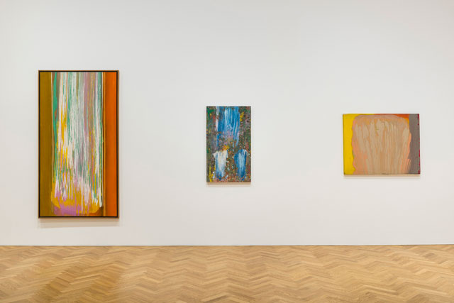 Frank Bowling, installation view, Impulse, Pace Gallery, London, 2017.