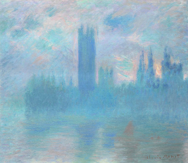 Claude Monet. Houses of Parliament, c1900. Oil paint on canvas, 81.2 x 92.8 cm. Art Institute of Chicago.