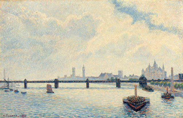 Camille Pissarro. Charing Cross Bridge, 1890. Oil paint on canvas, 60 x 92.4 cm. National Gallery of Art (Washington, USA).