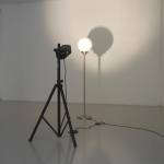 Haegue Yang. <em>Relational Irrelevance (Version Utrecht)</em>, 2006. Floor lamp, spotlight, timer. Photograph by Ken Adlard. Courtesy of the artist and Lisson Gallery, London © Haegue Yang, 2007