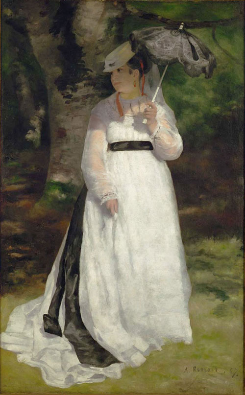 Auguste Renoir. Lise (Woman with Umbrella), 1867. Oil on canvas, 184 x 115.6 cm. Museum Folkwang, Essen.