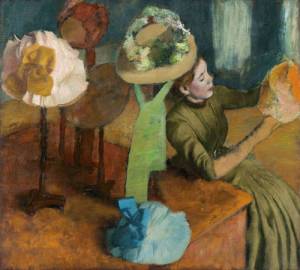 Edgar Degas. The Millinery Shop, ca. 1882–86. Oil on canvas, 100 x 110.7 cm. The Art Institute of Chicago. Mr. and Mrs. Lewis Larned Coburn Memorial Collection.