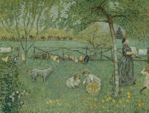 Pierre Bonnard. <em>The Large Garden (Le Grand jardin)</em>, 1895–6. Oil on canvas, 168 x 220 cm. Mus