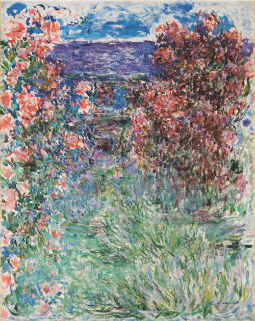 Claude Monet. The House Among the Roses, 1925. Oil on canvas, 92.3 x 73.3 cm. Carmen Thyssen-Bornemisza Collection, on loan to the Museo Thyssen-Bornemisza, Madrid.