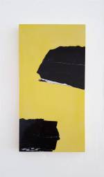 Andrew Lacon. Fragments 02, 2016. Plaster, Pigment, Marble, 33 x 17.5 x 0.18 cm.