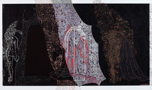 Charlotte Hodes. <em>Silouettes; dappled light</em>, 2008. Papercut. Courtesy the artist and Marlborough Fine Art, London.