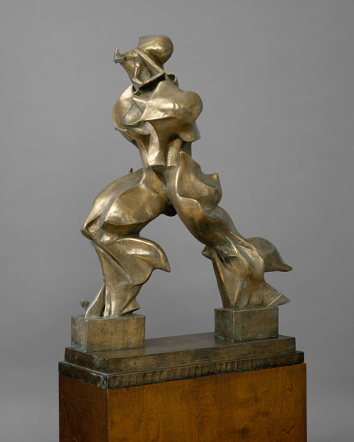 Umberto Boccioni. Unique Forms of Continuity in Space (Forme uniche della continuità nello spazio), 1913 (cast 1949). Bronze, 121.3 x 88.9 x 40 cm. The Metropolitan Museum of Art, New York, Bequest of Lydia Winston Malbin, 1989. Image Source: Art Resource, New York © The Metropolitan Museum of Art.