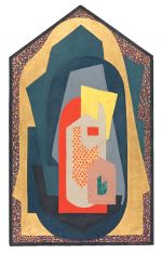 Mainie Jellett. Decoration, 1923. Tempera on wood panel, 89 x 53 cm. Photo, National Gallery of Ireland.