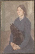 Gwen John, Young Woman Holding a Black Cat, c1920-5. Oil on canvas. Tate: Purchased 1946.