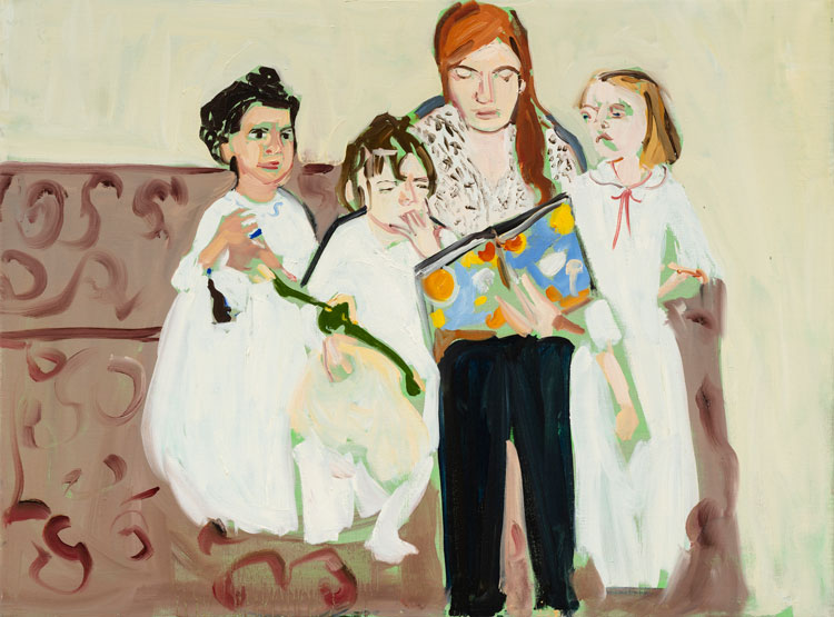 Chantal Joffe. Story, 2020. Oil on canvas, 60 x 80 cm (23 5/8 x 31 1/2 in). © Chantal Joffe. Courtesy the artist and Victoria Miro.