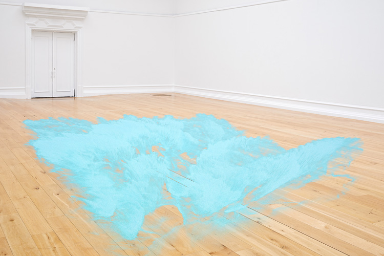 Ann Veronica Janssens. Untitled (Blue Glitter), 2015. Installation view, South London Gallery. Photo: Andy Stagg.